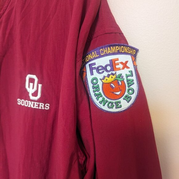 OU Sooners with Orange Bowl patch long sleeve pockets pullover Medium - Picture 2 of 10